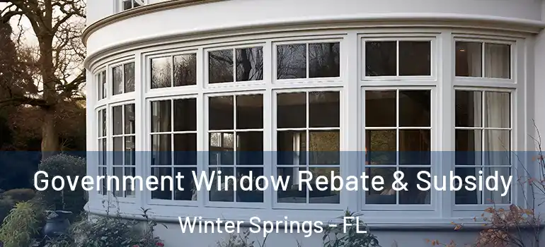 Government Window Rebate & Subsidy Winter Springs - FL