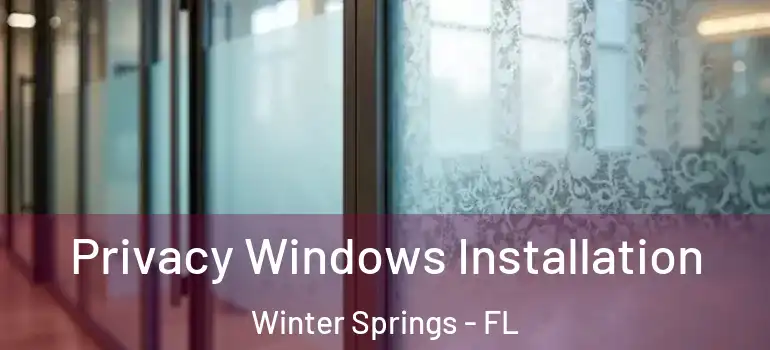 Privacy Windows Installation Winter Springs - FL