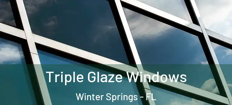 Triple Glaze Windows Winter Springs - FL