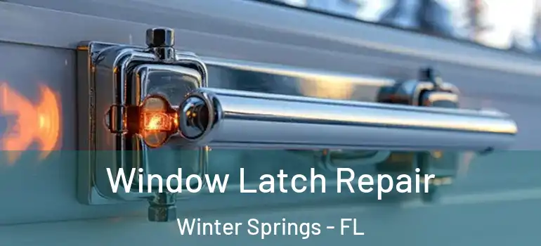 Window Latch Repair Winter Springs - FL