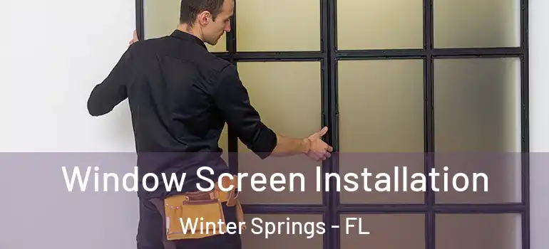 Window Screen Installation Winter Springs - FL